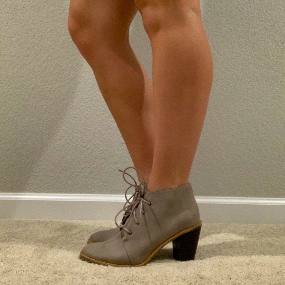 Light tan booties